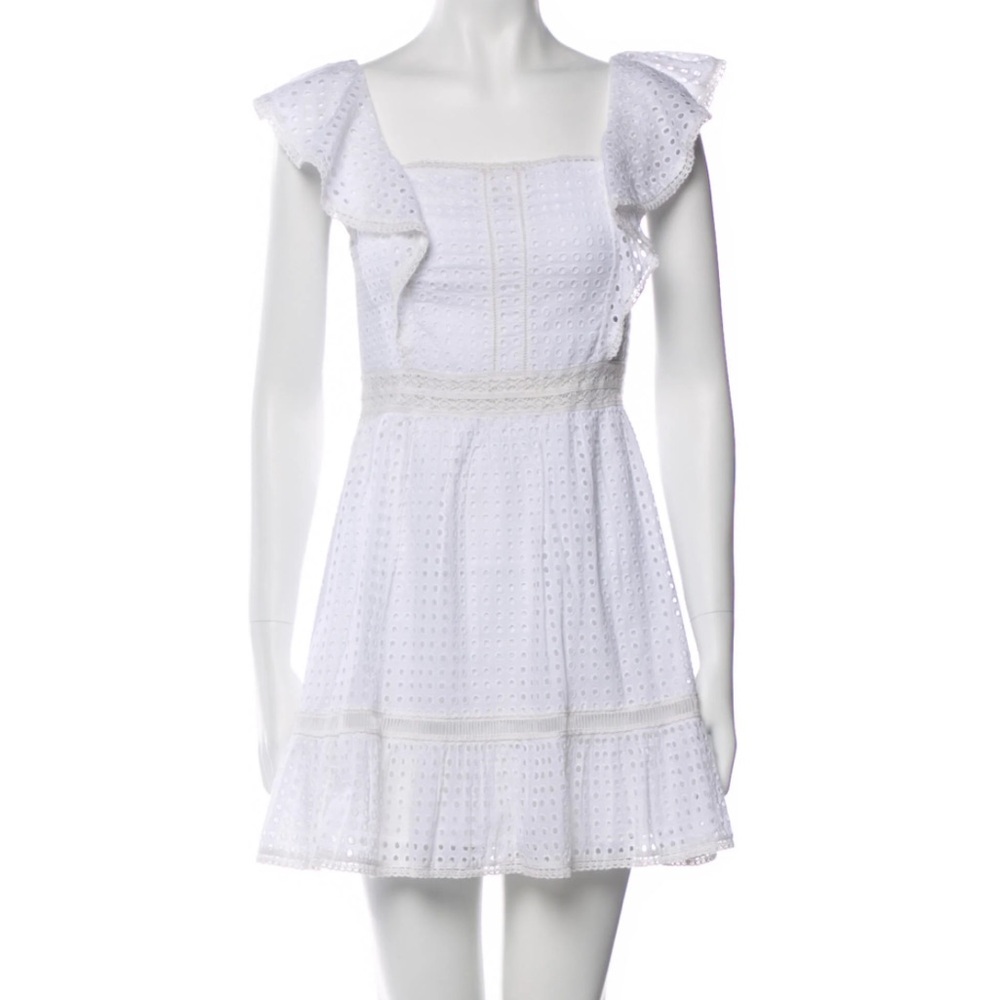 White Alice + Olivia Eyelet Dress.